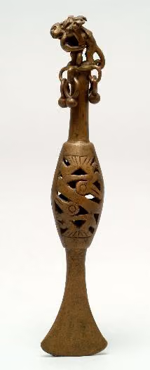Ceremonial tumi knife with rattle