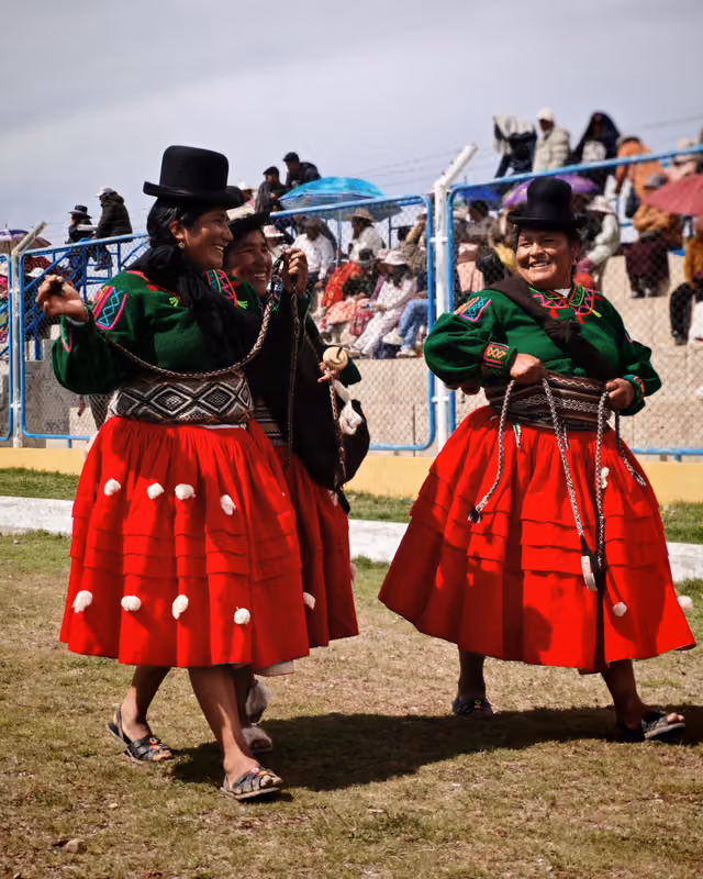 Dancer of the Alpaqueros de Culta after the performance