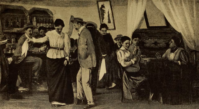 Dancing la cueca (1912), cropped