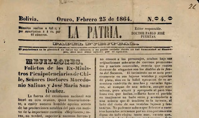 Devil dances in Oruro in the first half of the 19th century