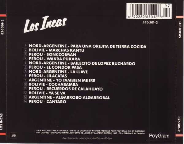 Los Incas – Los Incas (Back)