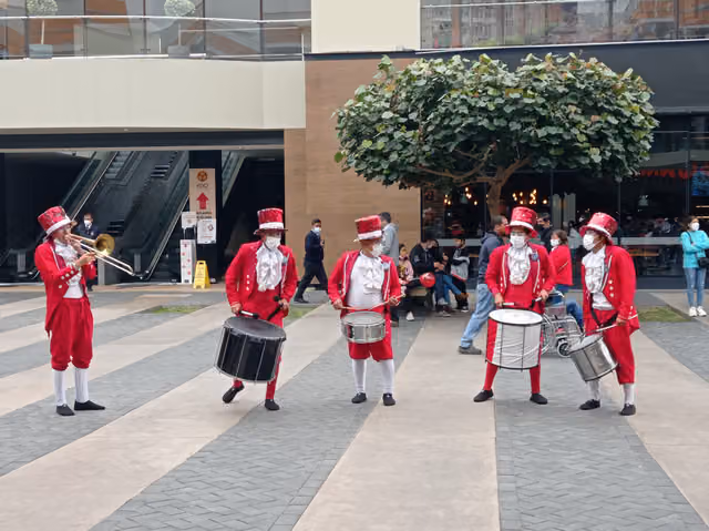 Festive troupes during the national holidays