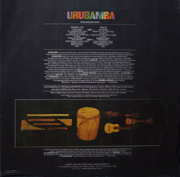 Urubamba – Urubamba (Contraportada)