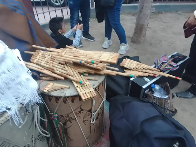 Panpipes and drums of the San Marcos Zampoña Ensemble