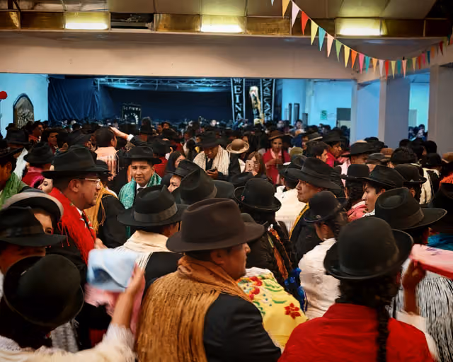 Dancers at the reception of the Pandilla Puneña