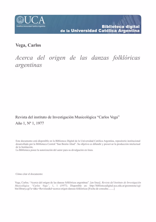 On the origin of Argentine folk dances