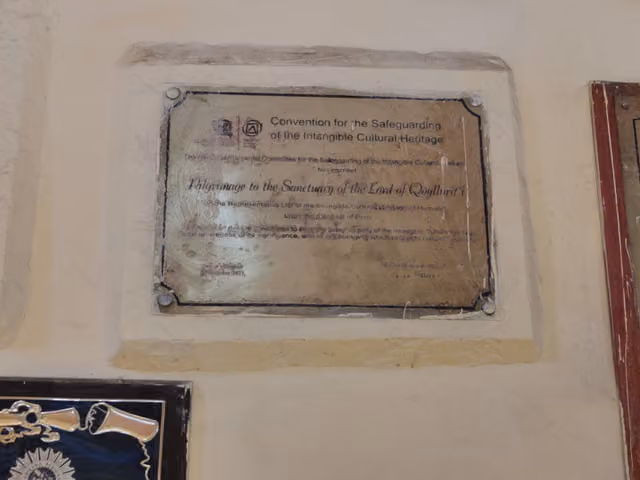 UNESCO plaque on the Qoylluriti pilgrimage