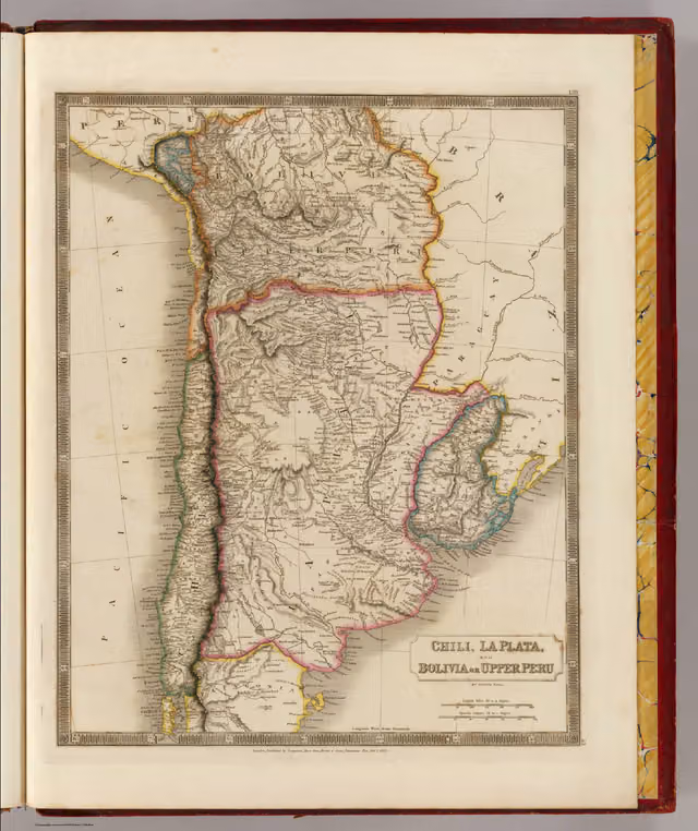 Chile, La Plata y Bolivia o Alto Perú (mapa de Sidney Hall)