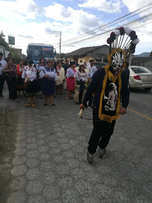 Aya Uma leads a dance troupe at Inti Raymi in La Esperanza