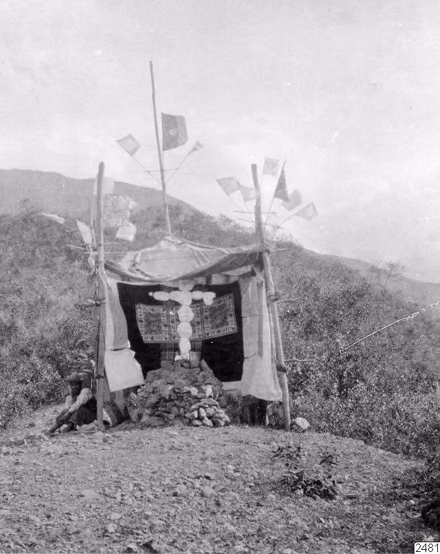 Altar before which Indigenous people dance at the Feast of the Cross, Mojos, Bolivia (1905)