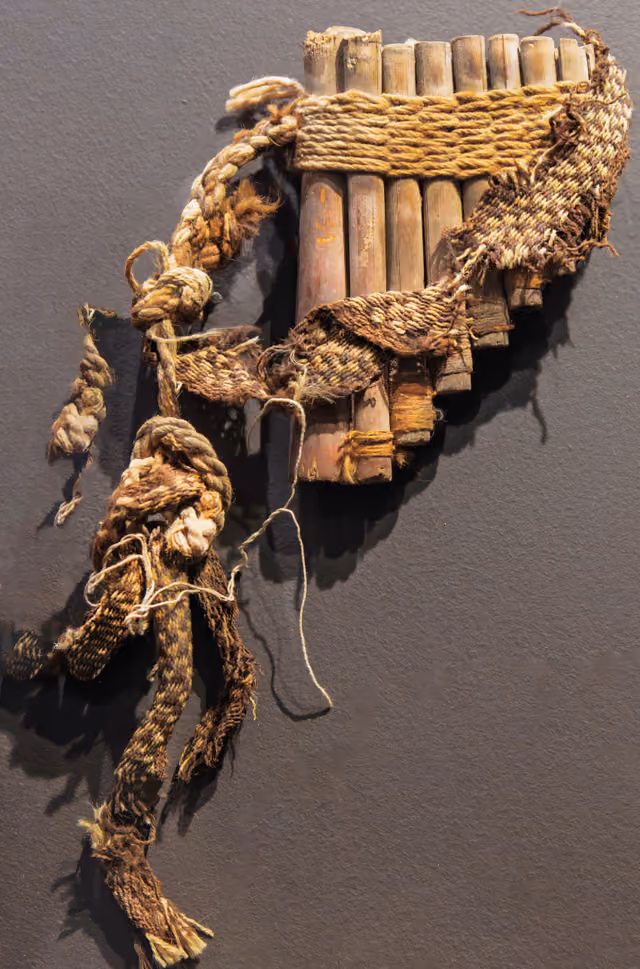 Panpipe of reeds, Musée des Amériques (Auch)