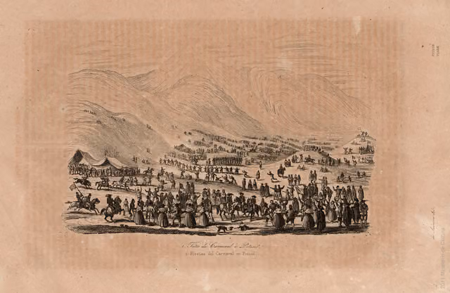 Carnival festivities in Potosí, 1842