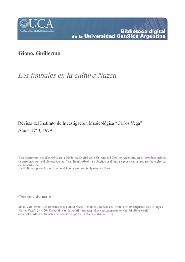 Timbals in Nazca culture