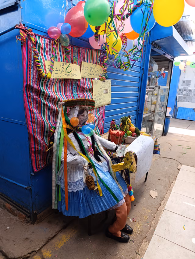 Comadres festivity at Wanchaq Market, Cusco