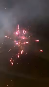 Fireworks and sikuris on the eve of the Holy Cross festival in Huancané