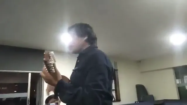 Raúl Cisneros Cárdenas plays the charango