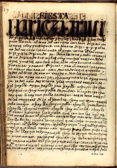 Fiesta de los Inkas (Guaman Poma, p. 321)