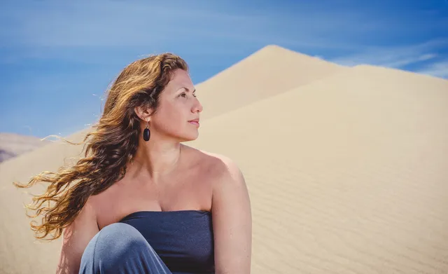 Natalia in the desert