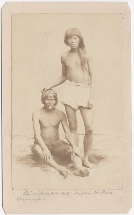 Chiriguano man on the bank of the Bermejo River