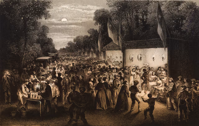 Christmas Eve in the Cañada (1872 engraving)