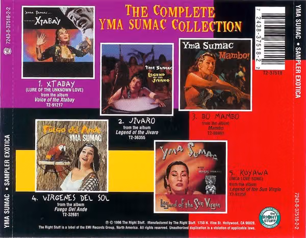 Yma Sumac – Sampler Exotica (Back, Spine)