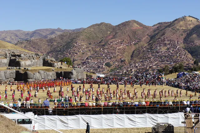 Dance group in the ruins of Sacsayhuamán. Inti Raymi 2011