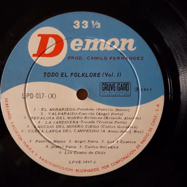 Etiqueta de Todo El Folklore, volumen 1