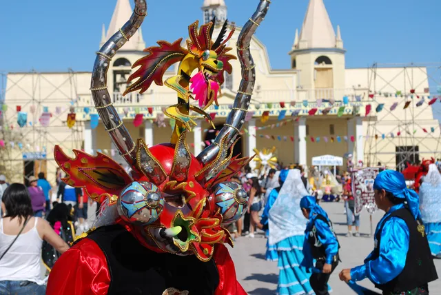 La Tirana festival in front of the church
