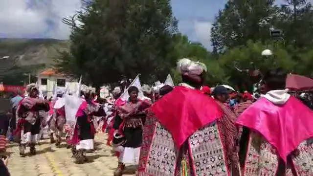 Traditional dancers at the Pujllay of Tarabuco