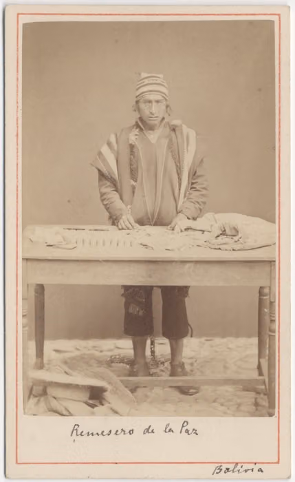 Money courier (remesero) of La Paz, Bolivia, 1876
