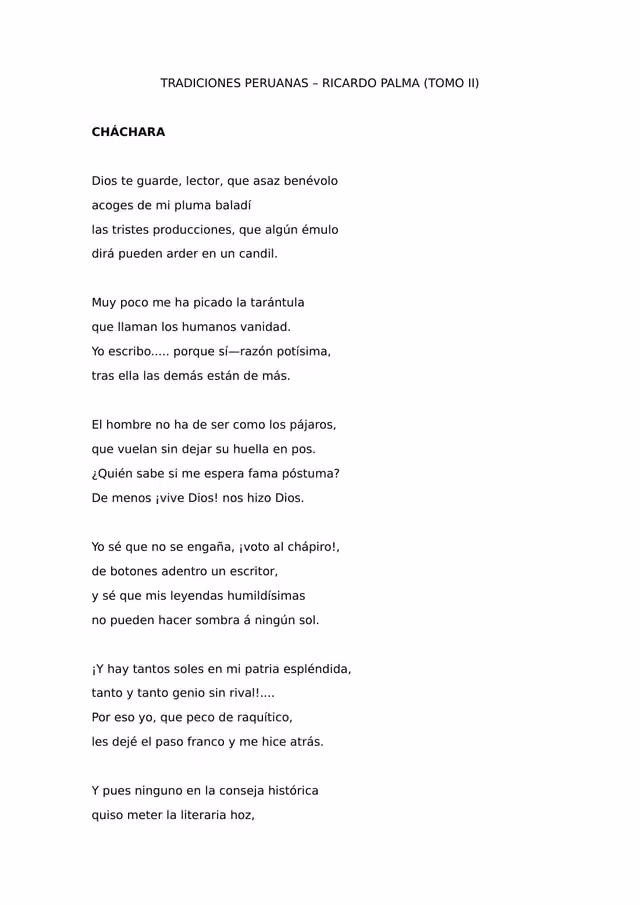 Tradiciones peruanas (tomo II)