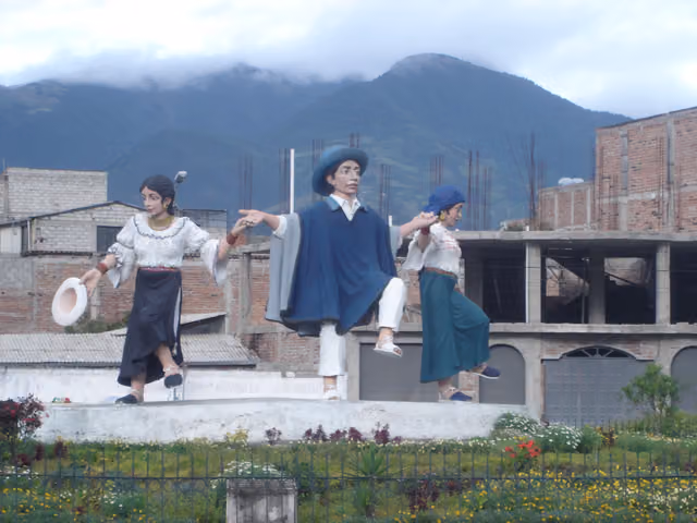 Dancers in traditional costume, Otavalo