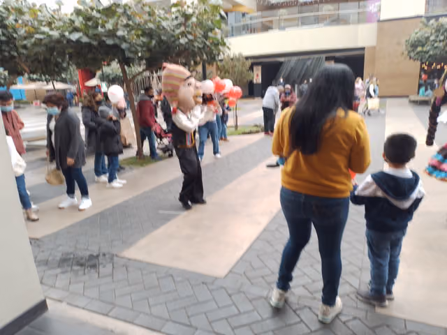Dancer dressed as an Andean villager at the 2022 national holiday