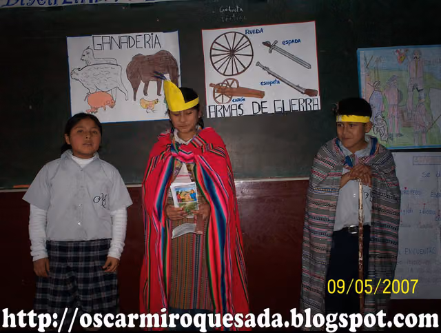 Students of the Óscar Miró Quesada school