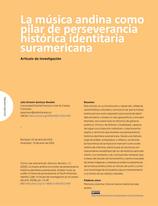 La música andina como pilar de perseverancia histórica identitaria suramericana