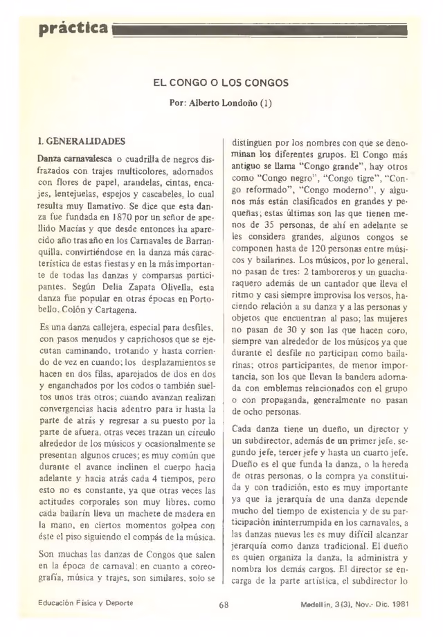 El congo or los congos — Page 1