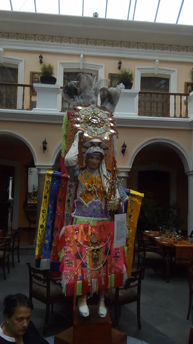 Traditional danzante of Ecuador