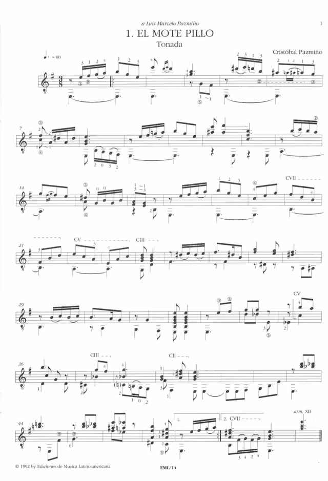 5 Ecuadorian pieces for guitar — Page 2
