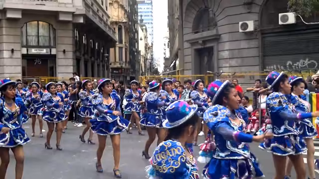Caporales from Lugano (Buenos Aires) on Avenida 25 de Mayo