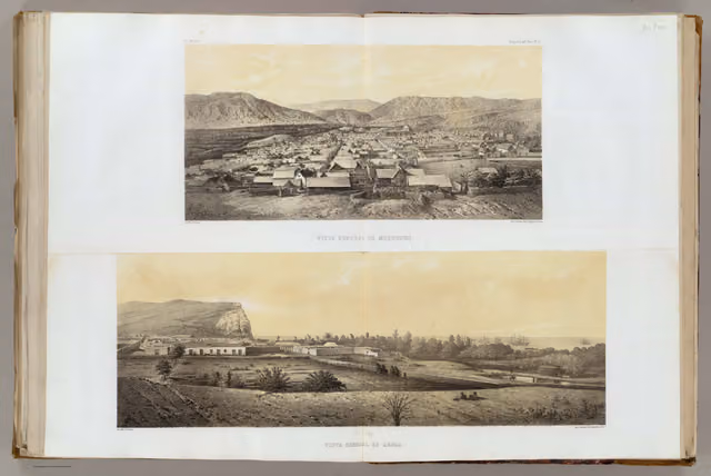 General view of Moquegua and Arica (Paz Soldán, 1865)