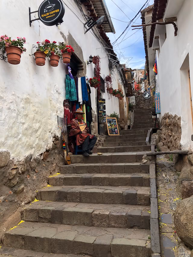 Zampoñista callejero en Cusco (2)