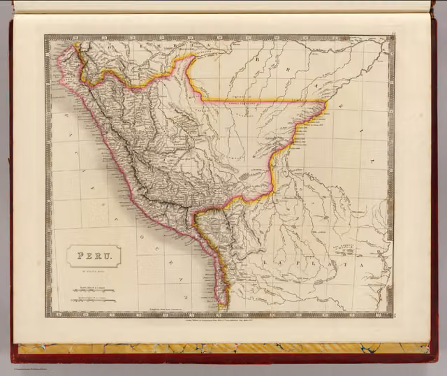 Perú, por Sidney Hall (Londres, 1828)