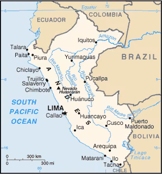 Mapa del Perú (Wikipedia en quechua)