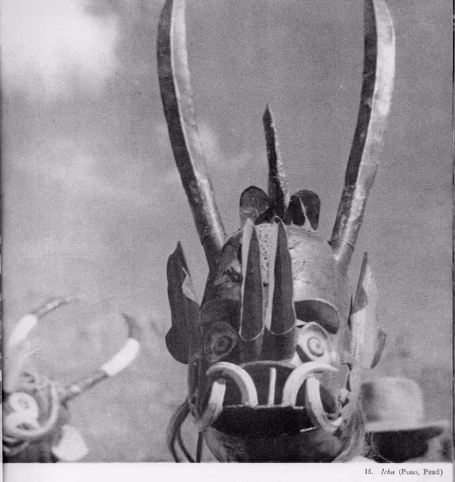 Diablada Ichu mask, Aymara community of Puno, 1939