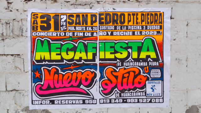 Chicha poster: year-end concert in Puente Piedra