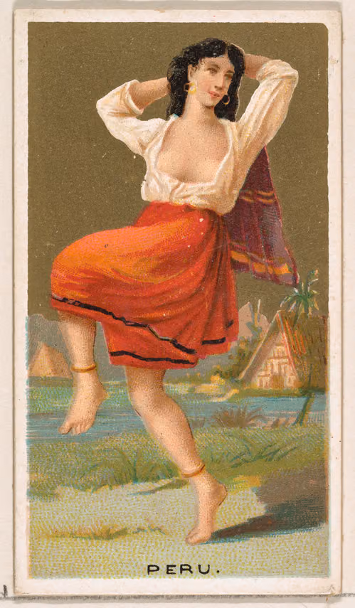 Peru, from the Dancing Girls of the World series (1889)