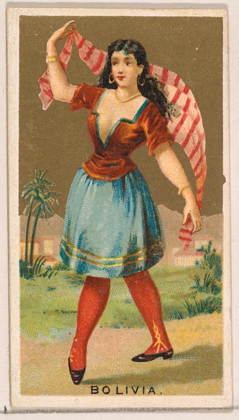 Bolivia: bailarina de la serie Dancing Girls of the World (1889)