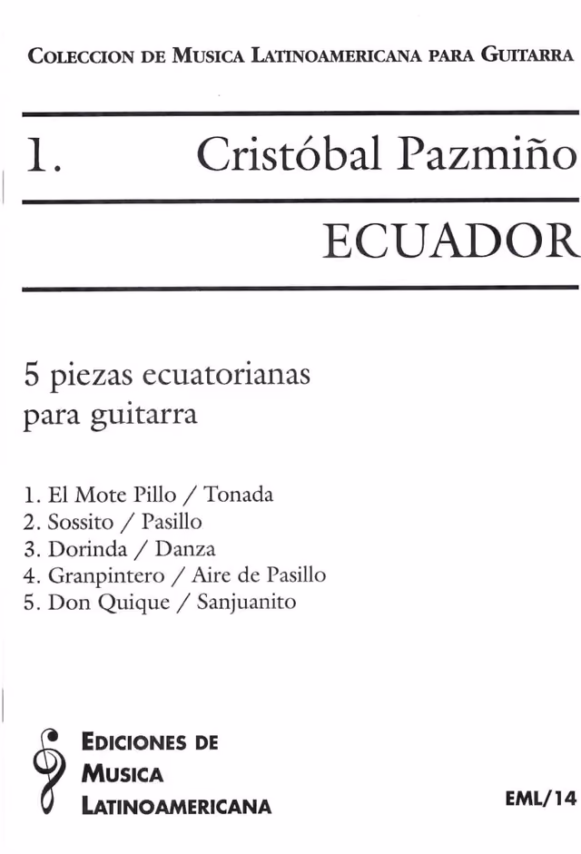 5 Ecuadorian pieces for guitar — Page 1