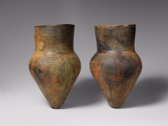 Ceramic drum, Paracas (MET DP237014, c. 300–200 B.C.)