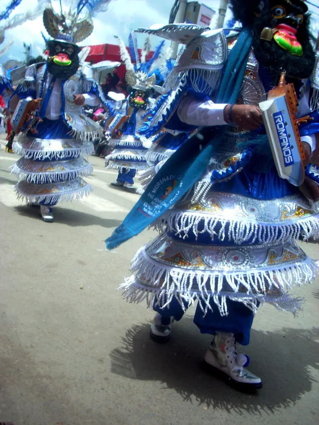 Morenos in the morenada, Puno (Peru)
